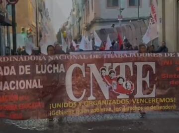 Video: enfrentamiento entre maestros del CNTE y Guardia Nacional esta mañana