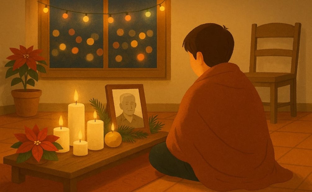 ¿Perdiste un ser amado? 5 Claves para sobrevivir al duelo durante las fiestas decembrinas. Foto: (IA)
