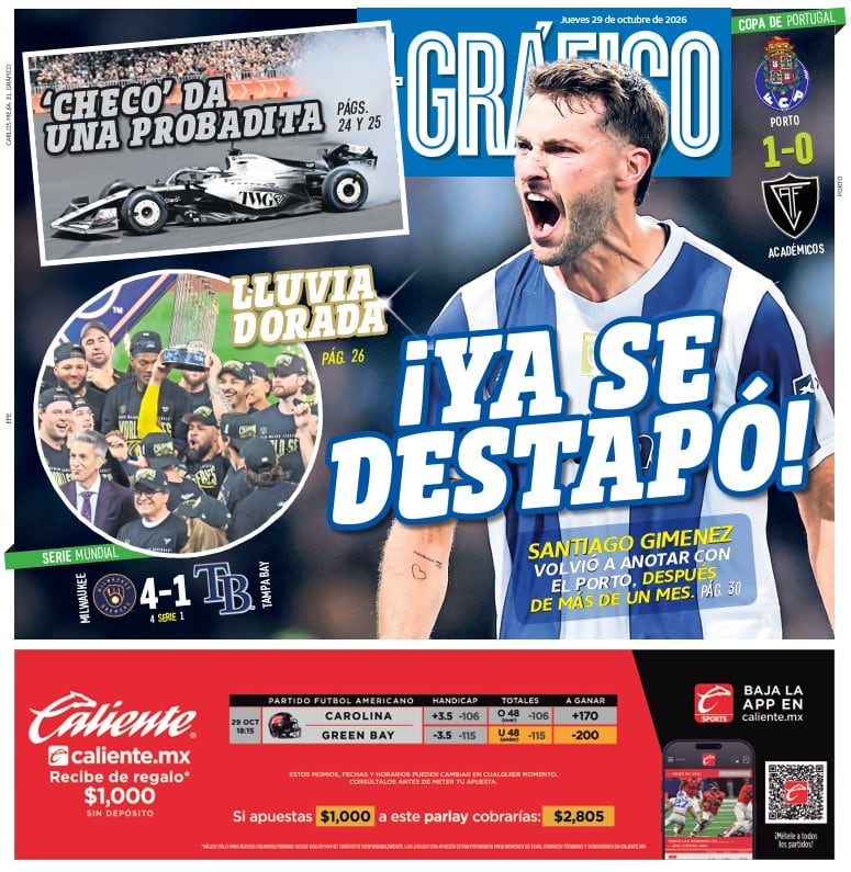 Portada El Gráfico | Jueves 29 de Octubre de 2026