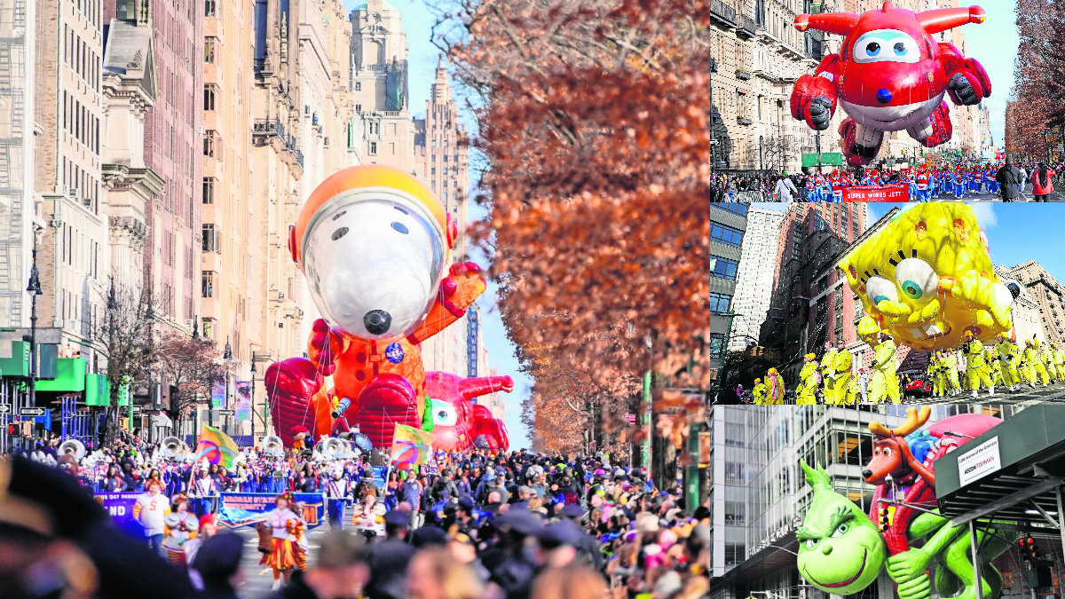 ¡Globos monumentales! Realizan tradicional desfile de Acción de Gracias en Nueva York