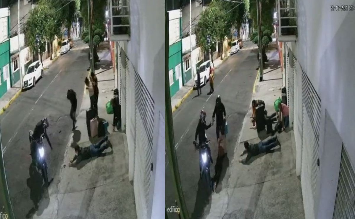 Video capta asalto a 4 repartidores de comida en Venustiano Carranza, ente 2 los amagaron
