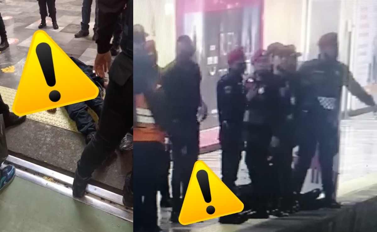 Policía lucha por su vida tras asomarse a vías y ser golpeado por convoy del Metro CDMX