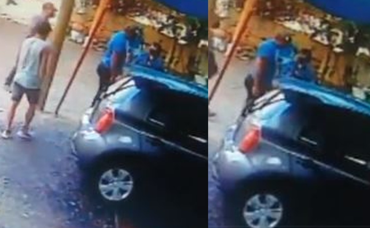 Video capta momento cuando delincuentes roban coche de autolavado, en Morelos
