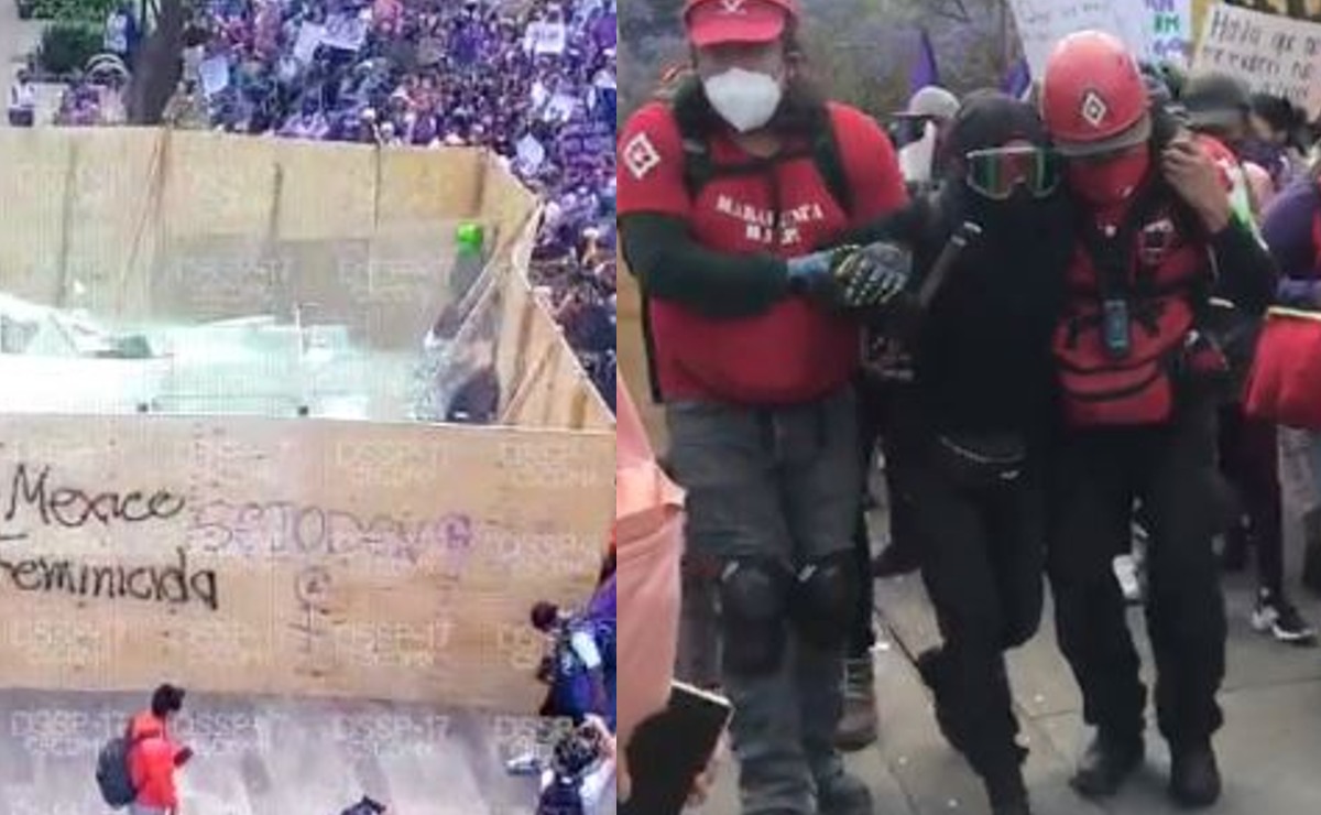 Captan en video terrible accidente de feminista tras destruir entrada del Metro  CDMX