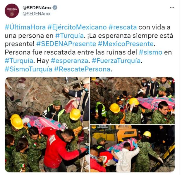 VIDEO: Ejército Mexicano rescata con vida a una persona atrapada entre los  escombros, en Turquía | El Gráfico Historias y noticias en un solo lugar