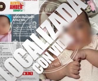 Encuentran a recién nacida que fue robada por mujeres que asesinaron a la mamá, en Sonora