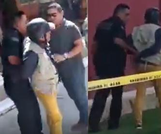 Exhiben en video a policías violentando reportero que cubría un homicidio, en Quintana Roo