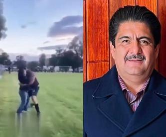VIDEO: Político de Morena protagoniza desgreñadero en partido de futbol en Puebla