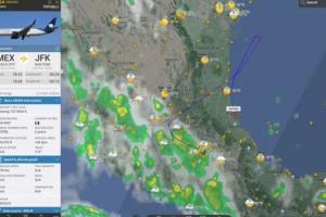 Rayo impacta avión de Aeroméxico en el Golfo de México
