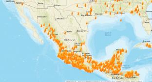 Este el mapa de focos de calor en tiempo real; 27 estados en riesgo de incendio. Noticias en tiempo real