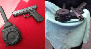 Decomisaron pistola 9mm en Tlalpan con cargador de tambor, que la convirtió en "metralleta". Noticias en tiempo real