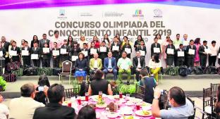 Dan reconocimiento a 23 alumnos de Morelos por la Olimpiada del Conocimiento Infantil. Noticias en tiempo real