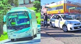 Guerra de taxistas contra camioneros se pone cada vez más ruda en Toluca. Noticias en tiempo real