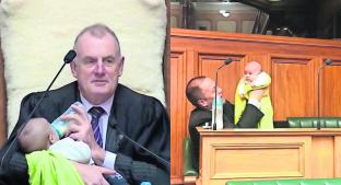 Presidente del Parlamento de Nueva Zelanda alimenta y arrulla bebé, en plena sesión. Noticias en tiempo real