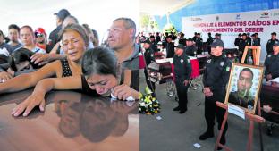 Rinden homenaje a policías caídos en manos del Cartel de Jalisco, en Michoacán. Noticias en tiempo real