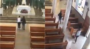 VIDEO: Ladrones entran a una iglesia de Nuevo León y se roba la limosna; los atoran  . Noticias en tiempo real