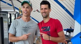 Cristiano Ronaldo le da clases a Novak Djokovic. Noticias en tiempo real