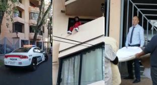 Rescatan a niña sentada a la orilla del balcón de un cuarto piso, en Miguel Hidalgo. Noticias en tiempo real