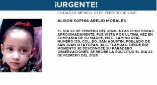 Activan Alerta Amber tras la desaparición de Alison de 3 años, en Tláhuac . Noticias en tiempo real