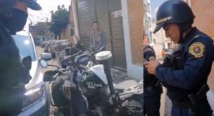 Surge "Lord Moto Infectada"; motociclista enfrenta a policías retenes sin cubrebocas en CDMX. Noticias en tiempo real