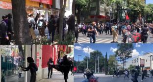 Encapuchados protestan en CDMX y vandalizan negocios, por muerte de George Floyd en EU. Noticias en tiempo real