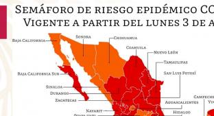 Cuáles estados están en semáforo naranja y rojo por el Covid-19 en México. Noticias en tiempo real