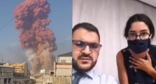 Explosión de Beirut destruye oficina de una reportera, en plena transmisión en vivo . Noticias en tiempo real