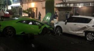Abogado de Billy Álvarez estrella su Lamborghini en Polanco. Noticias en tiempo real