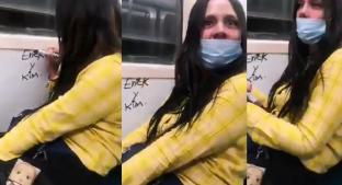 Detienen a Lady Rayones por pintar en vagón del Metro en la Ciuadad de México. Noticias en tiempo real