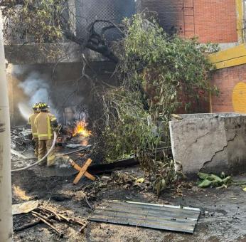 Hubiera sido mayor la tragedia por caída de helicóptero en Coyoacán, piloto lo evitó