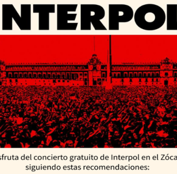 Calles cerradas por concierto gratis de Interpol en el Zócalo, te decimos vías alternas