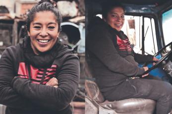 Alejandra, la diseñadora de modas que cambió la máquina de coser por un camión de carga