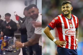 Pierde y todavía festeja, captan a Alexis Vega chupando tras derrota de Chivas ante América