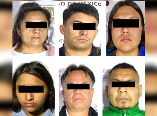 Atoran a esposa del líder de un grupo criminal, junto con 5 cómplices en CDMX