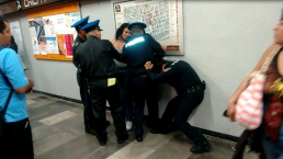 #LadyAmbulante se da agarrón con polis en metro Chilpancingo