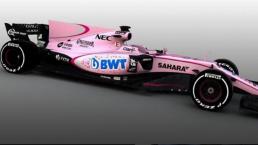 El nuevo auto de Checo Pérez será color rosa