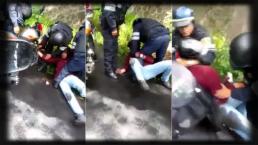Policías de la SSP arremeten contra repartidor de Uber Eats