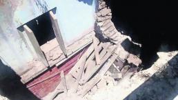 Se derrumba el techo de casa en el centro de Querétaro 