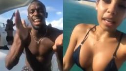Bolt goza con mujeres crucero por el Caribe
