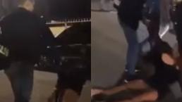 Ruso noquea a su novia y la deja tendida en la calle