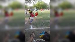 Doñita se prende durante partido de fútbol; “si lo agarras te mato”, advierte