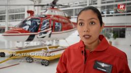 Katia Cortés es la primera mujer en operar aeronaves de rescate en México