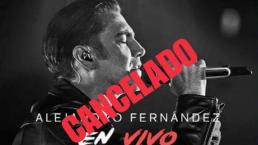 Cancelan conciertos de Alejandro Fernández en Puebla y Pachuca