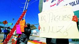 Protestan por tarifas de luz “manchadas”, en Toluca