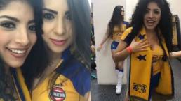 Porristas de Tigres comparten candente video mientras esperan el medio tiempo