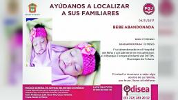 Abandonan a bebé en Hospital del Niño; buscan a sus padres