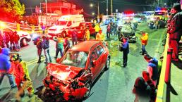 Taxista provoca carambola y deja seis lesionados, en la México-Cuernavaca