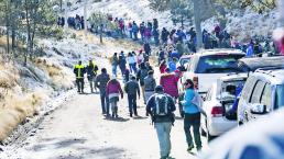 Visitantes saturan el Nevado de Toluca ante el descenso de temperatura