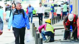 Rehabilitación en calles del Centro Histórico de Morelos tiene 55 por ciento de avance