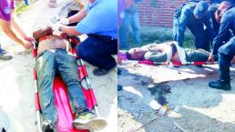 Queda lesionado después de robar a dos personas; intentó huir y quedó atorado en Yautepec 